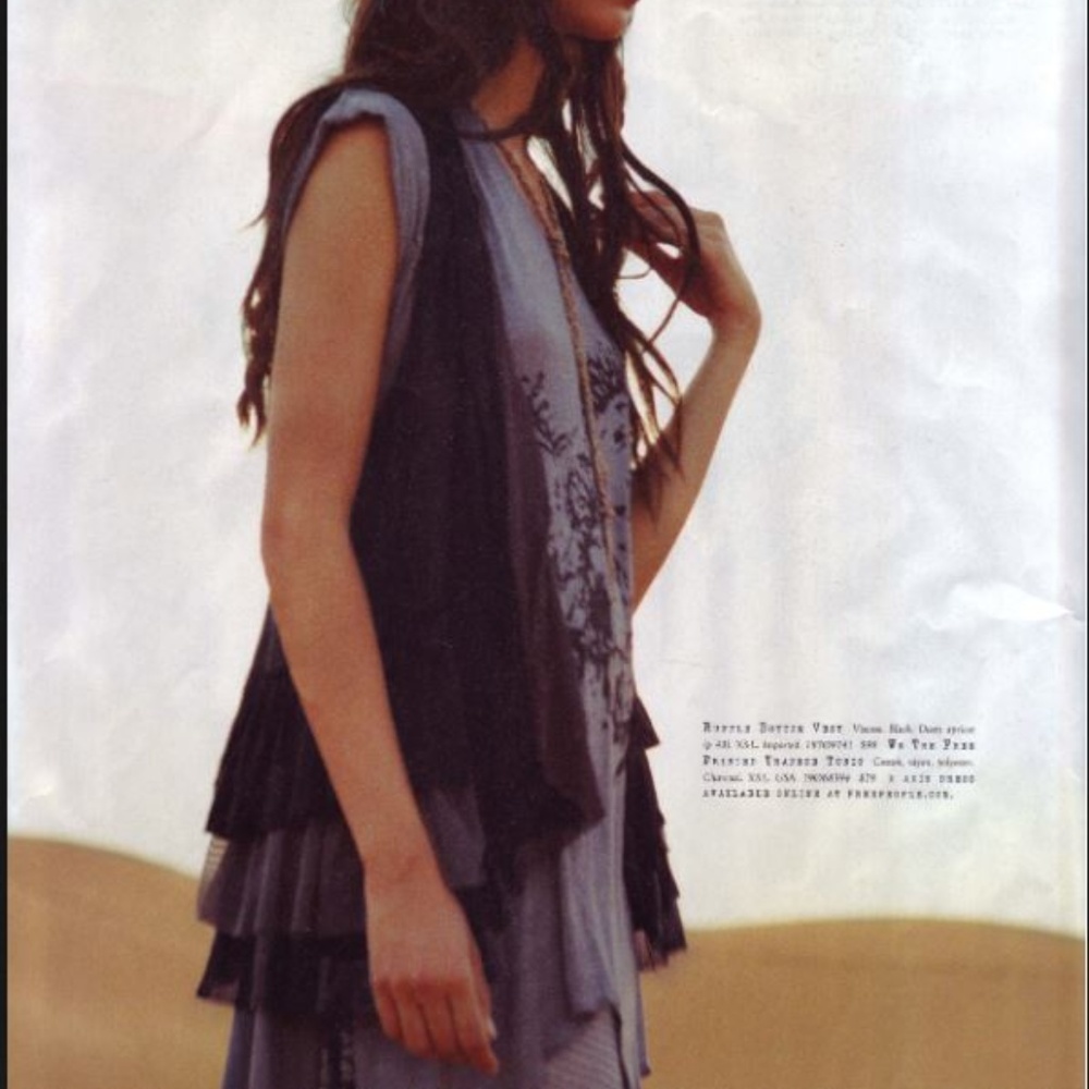 Free People Ruffle Bottom Vest